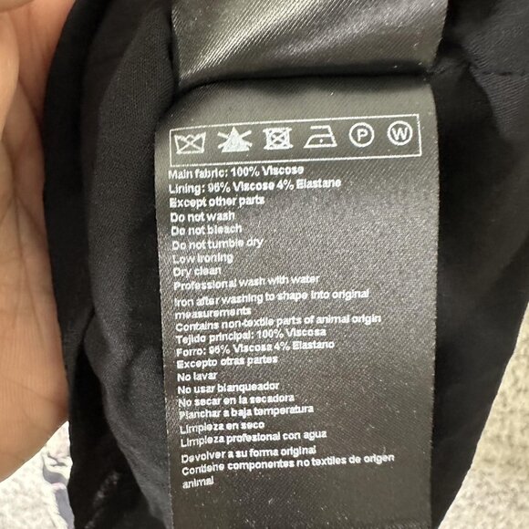 ba&sh Dress Womens XS Black Gize Ruched Long Sleeve Mini Abstract Print 1E22GIZE - Picture 8 of 9